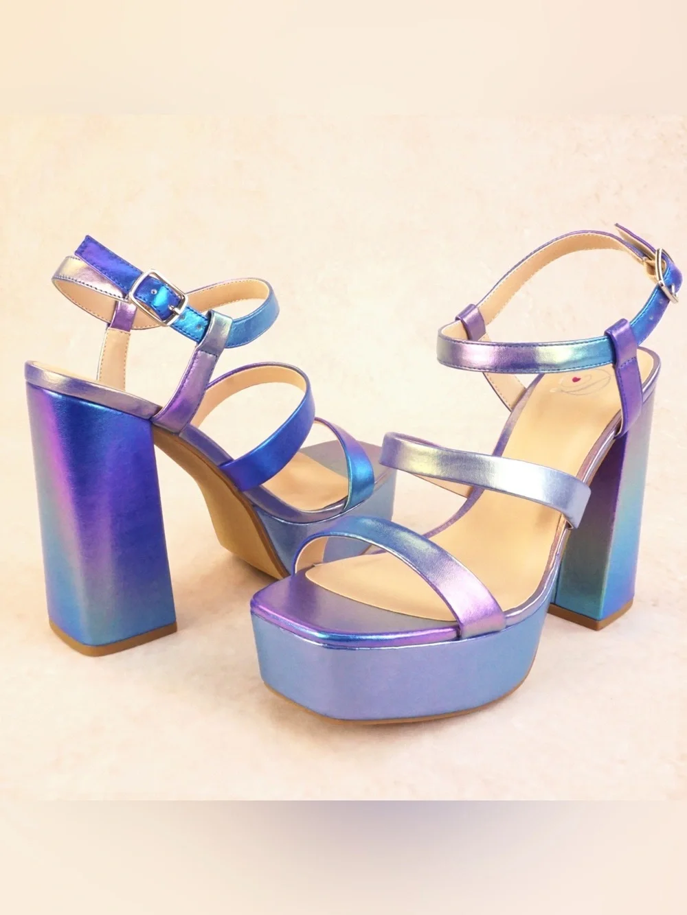 Icing Strappy Block Platform Heel